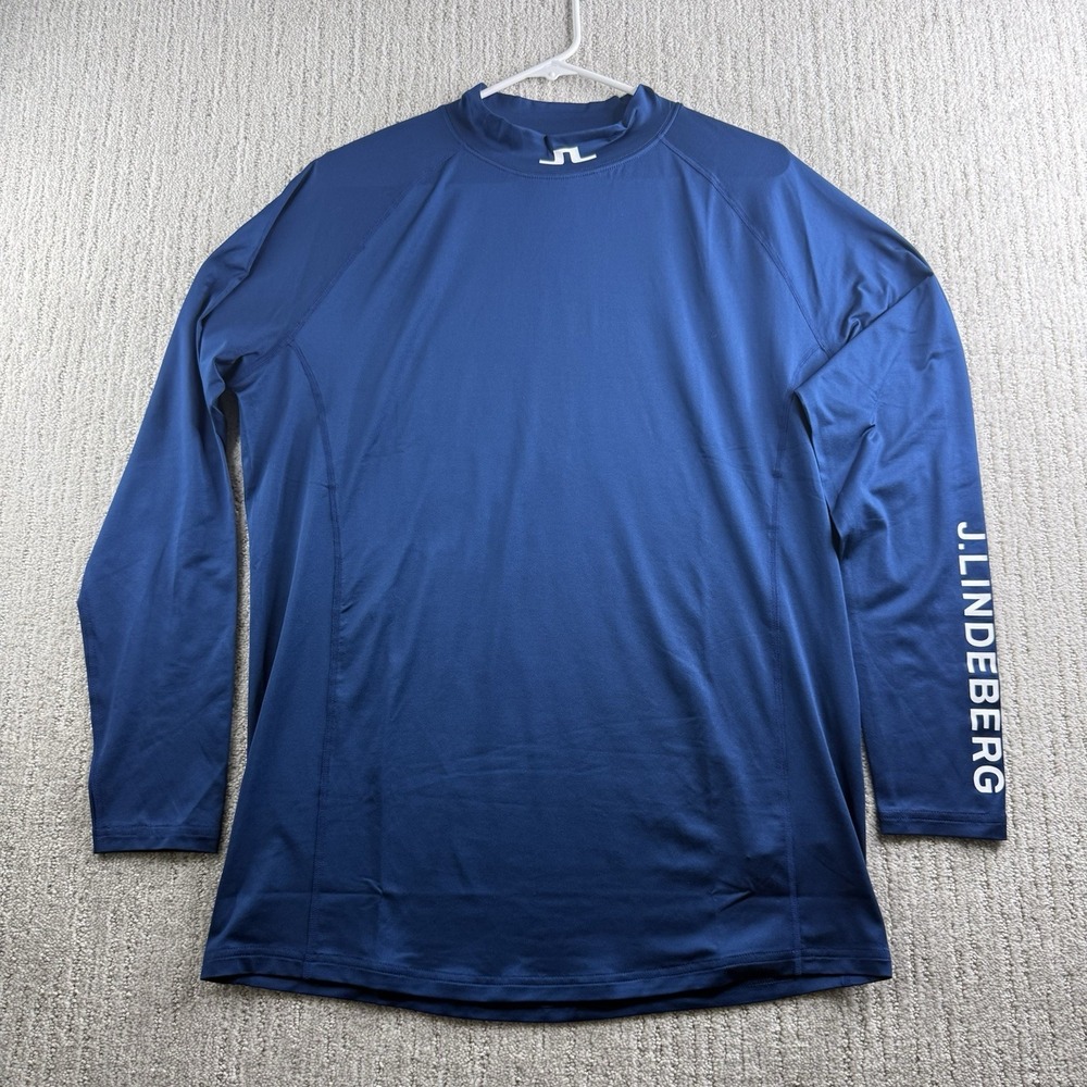 J.Lindeberg Aello Soft Compression Shirt Mens Size XXL Blue Base Layer Golf